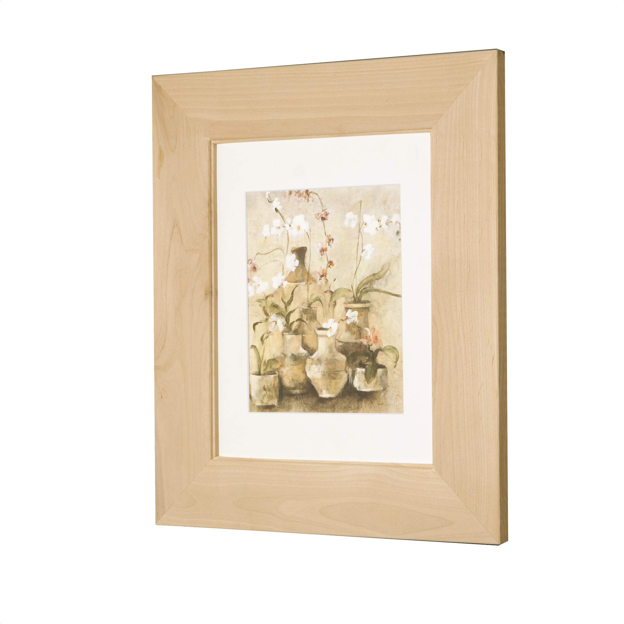 Fox Hollow Furnishings 14x18 Inch Recessed Medicine Cabinet - Solid Wood Bathroom Storage with Adjustable Shelves, No Mirror, Unfinished Flat Panel (Made in USA) - Perfect for Small Bathrooms, Powder Rooms & Vanity Organization
