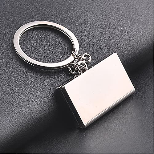 Metal Laptop Shaped Keychain - Alloy Mini Computer Keyring for Men & Women, Perfect Gift for Tech Enthusiasts, Office Workers & Students