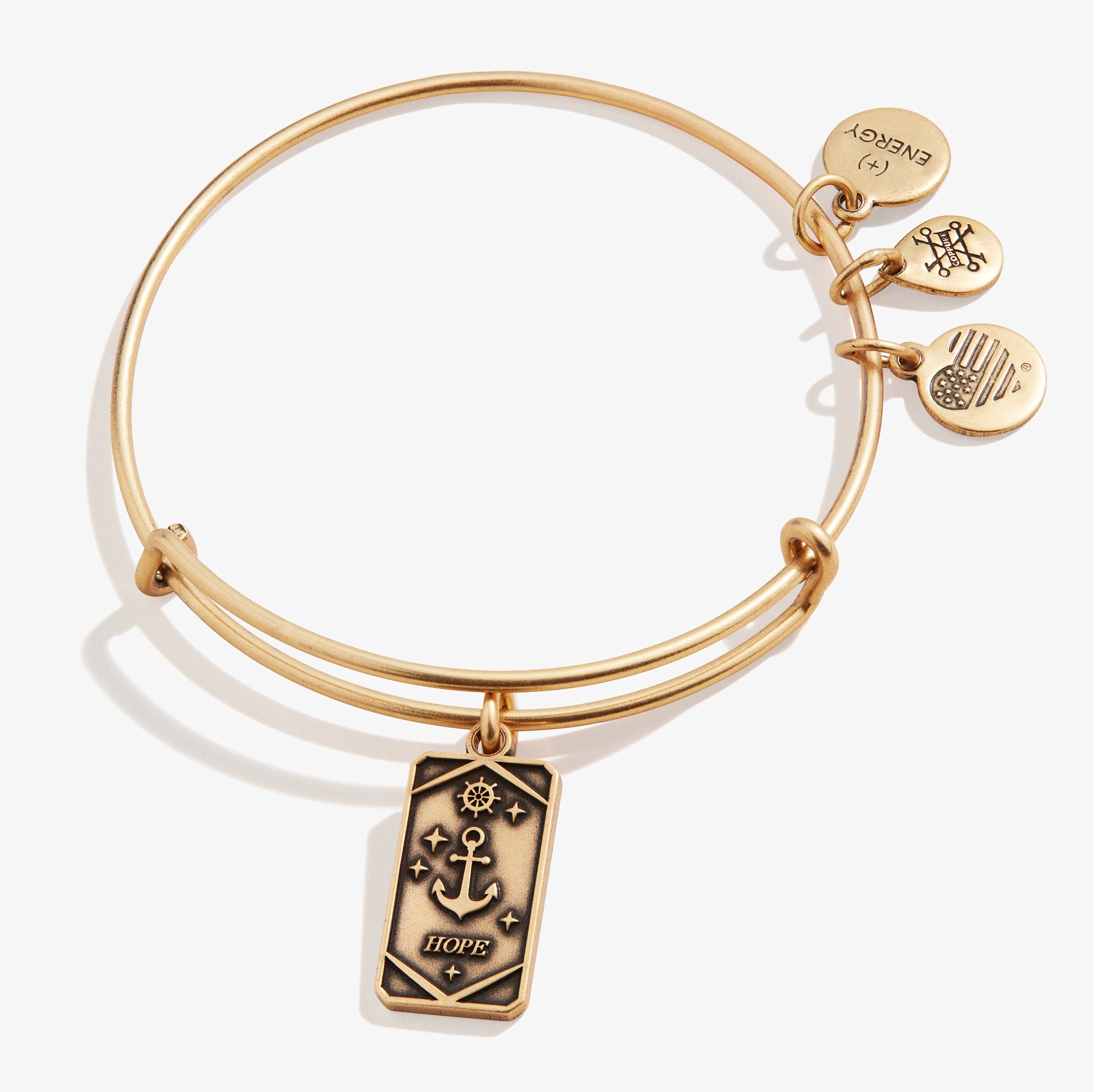 Hope Anchor Oracle Charm Bangle Bracelet - Spiritual Jewelry for Women, Stainless Steel Adjustable Wristband - Perfect for Meditation, Yoga & Gift Giving