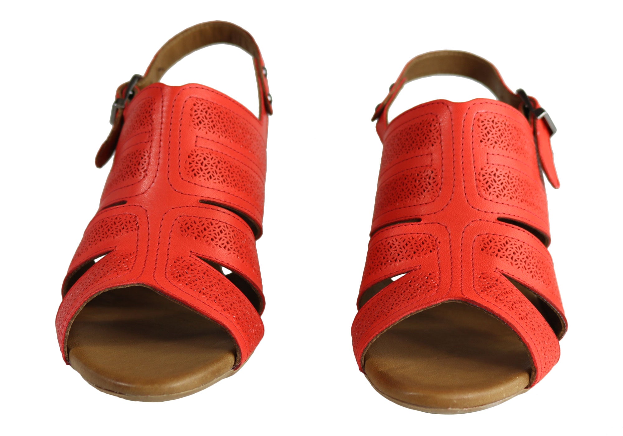 Orizonte Pinta Women's European Leather Comfortable Wedge Sandals - Stylish & Supportive for Summer, Beach, and Casual Outings