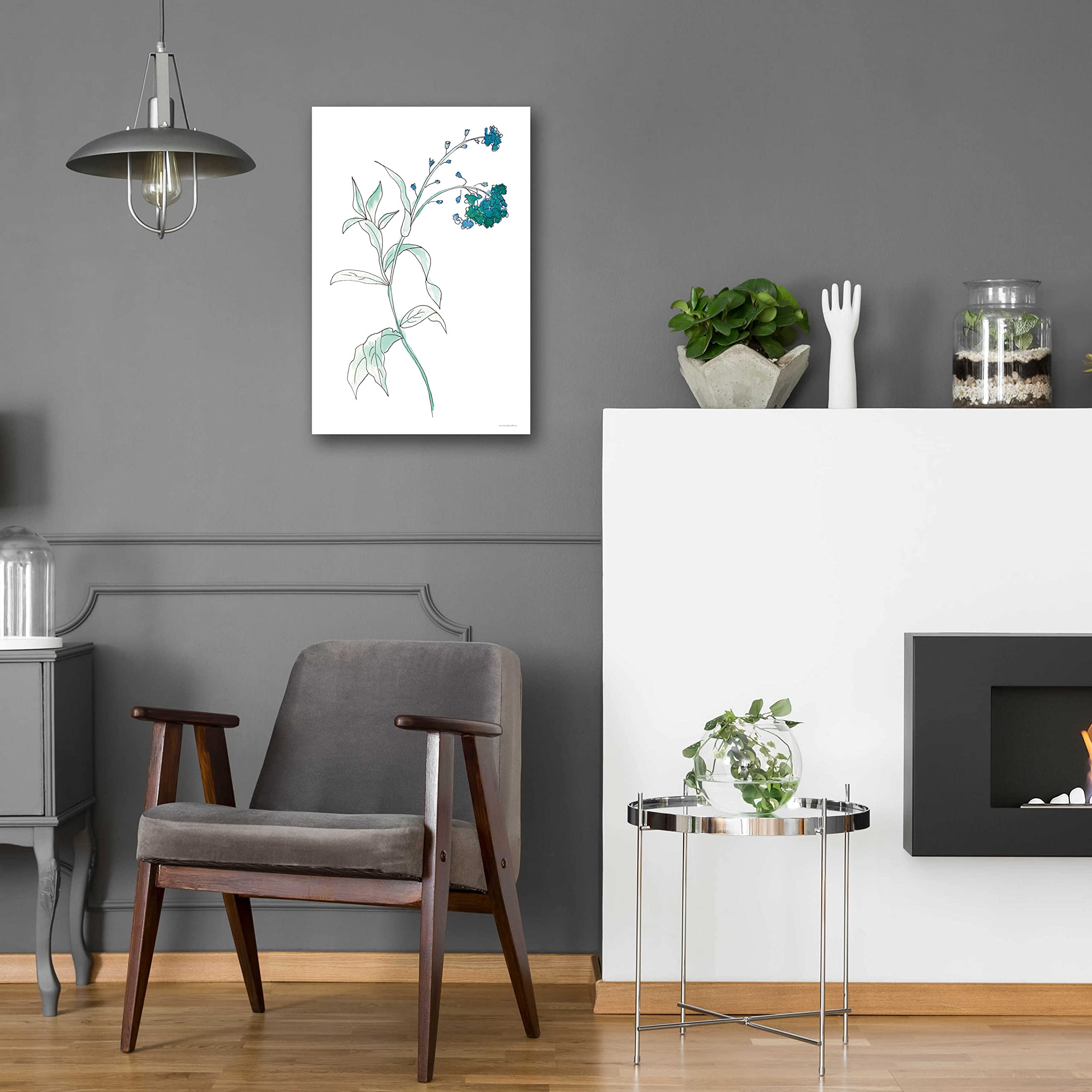 Kamdon Kreations 'Lean on Me' Acrylic Glass Wall Art - 16x24 Inch Modern Abstract Painting for Living Room, Bedroom & Office Decor