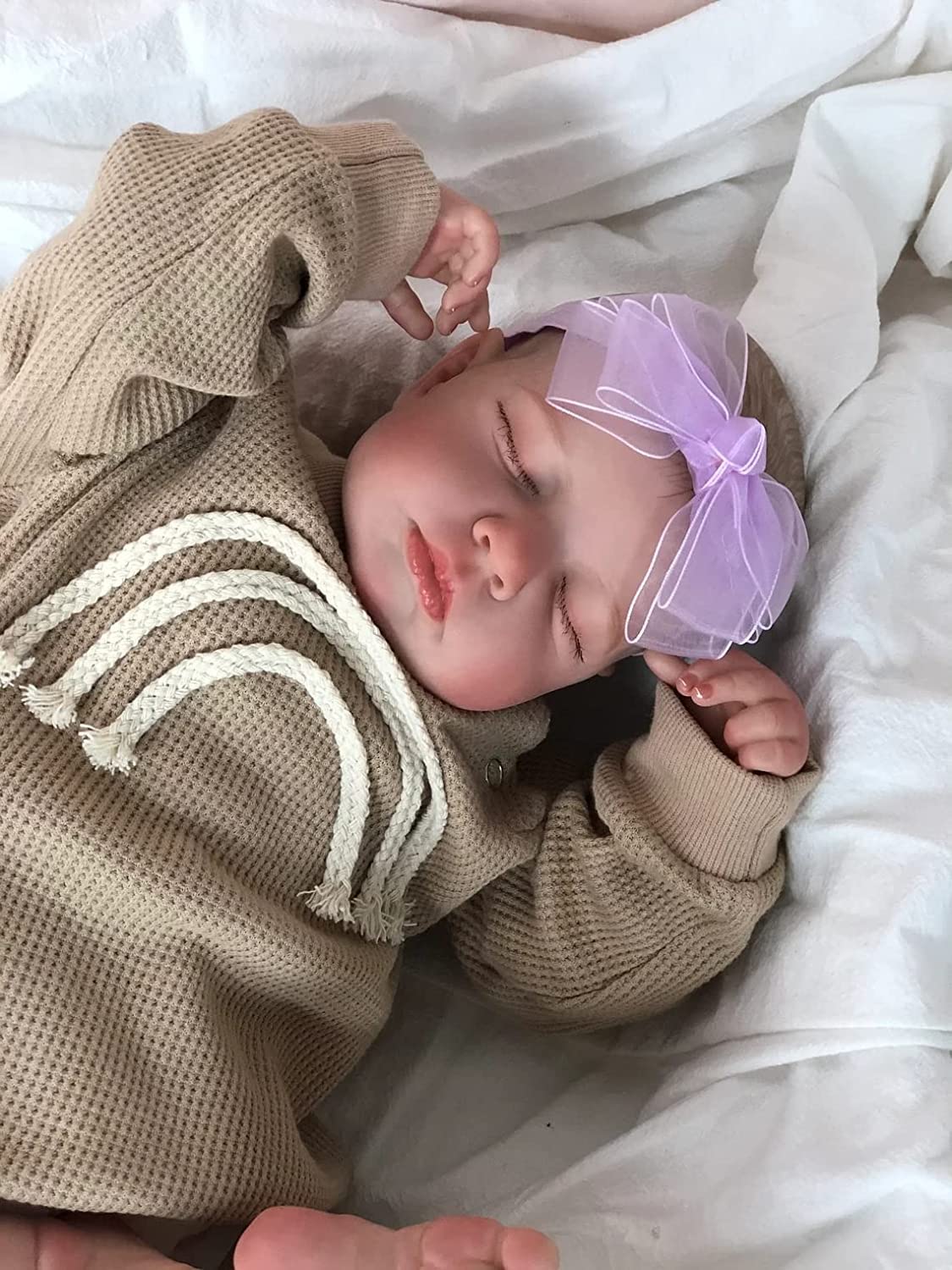 20 Inch Lifelike Weighted Silicone Reborn Baby Doll - Realistic Newborn Toddler Girl Toy for Kids Age 3+, Perfect for Role Play, Gift Giving & Emotional Comfort