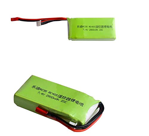 7.4V 2800mAh 20C LiPo Battery 2S Rechargeable Lithium Polymer Battery for Radiolink RC3S RC4GS RC6GS RC Transmitter Remote Controller - Perfect for RC Cars, Drones, and Remote Control Toys