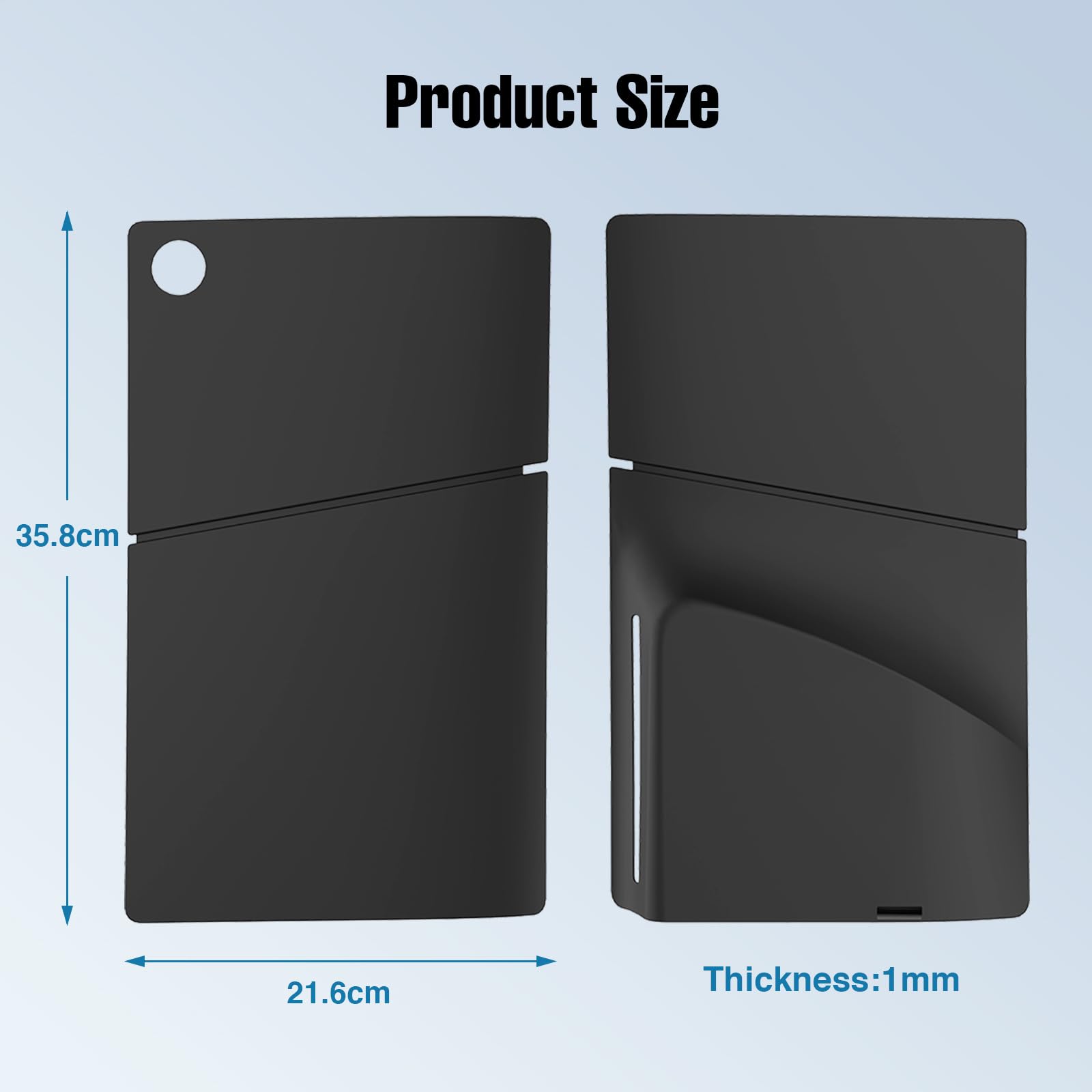 PS5 Slim Silicone Protective Cover for PlayStation 5 Slim Console - Dustproof Case for Digital Edition (Black) - Perfect for Gaming Protection & Travel Use