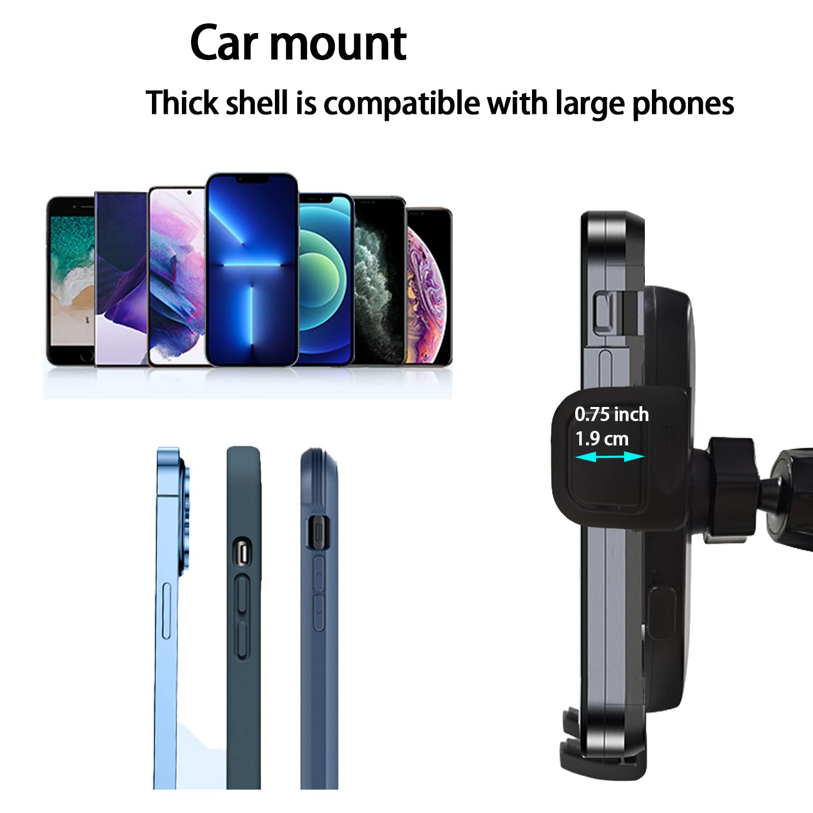 2023 Upgraded Metal Hook Universal Car Phone Mount - Secure Car Vent Phone Holder for iPhone & All Smartphones - Perfect for Commuting, Road Trips & Hands-Free Navigation