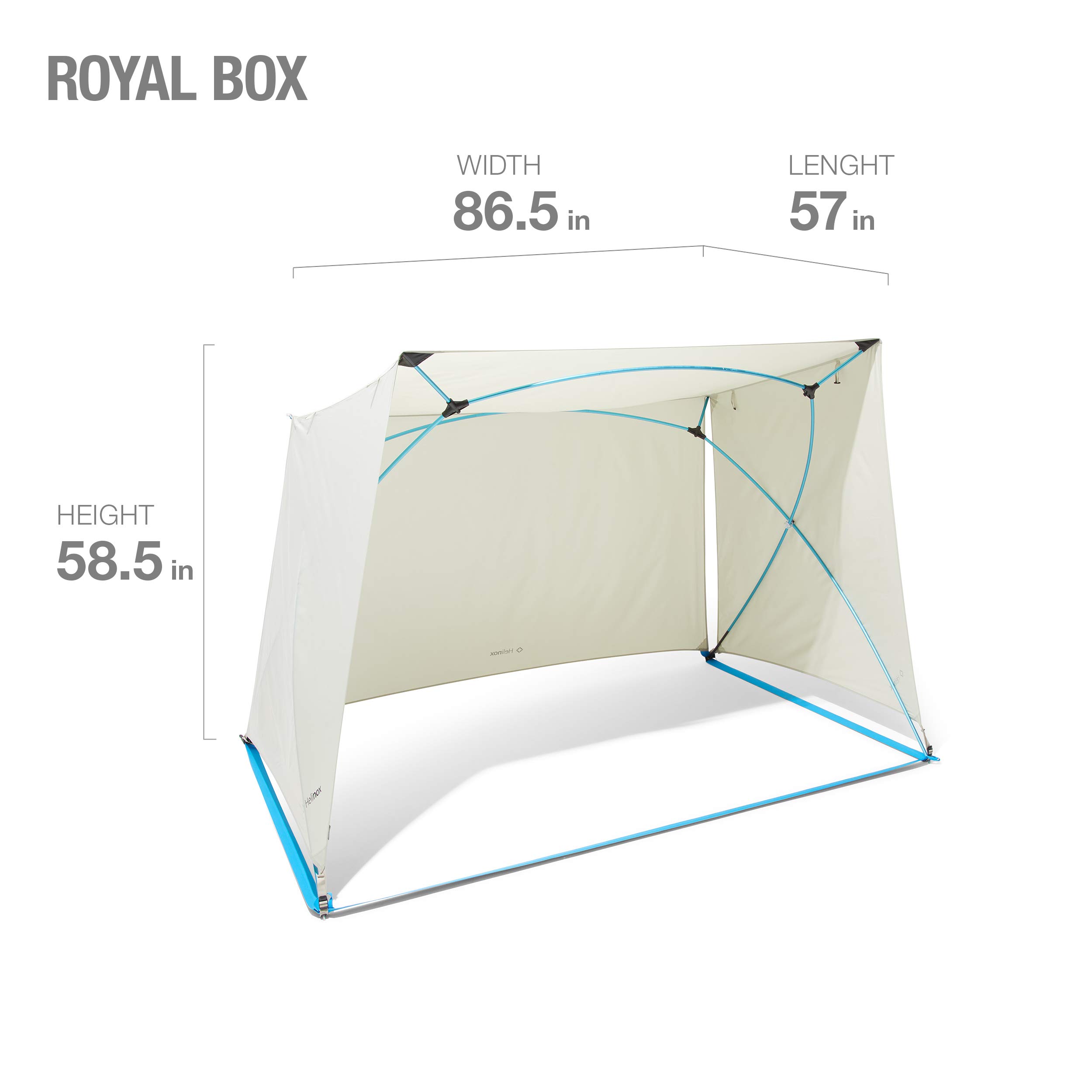 Helinox Royal Box Portable Sun Shade & Beach Shelter with Sand Case - Lightweight Outdoor Canopy for Camping, Picnics, Beach Trips & Backpacking Adventures