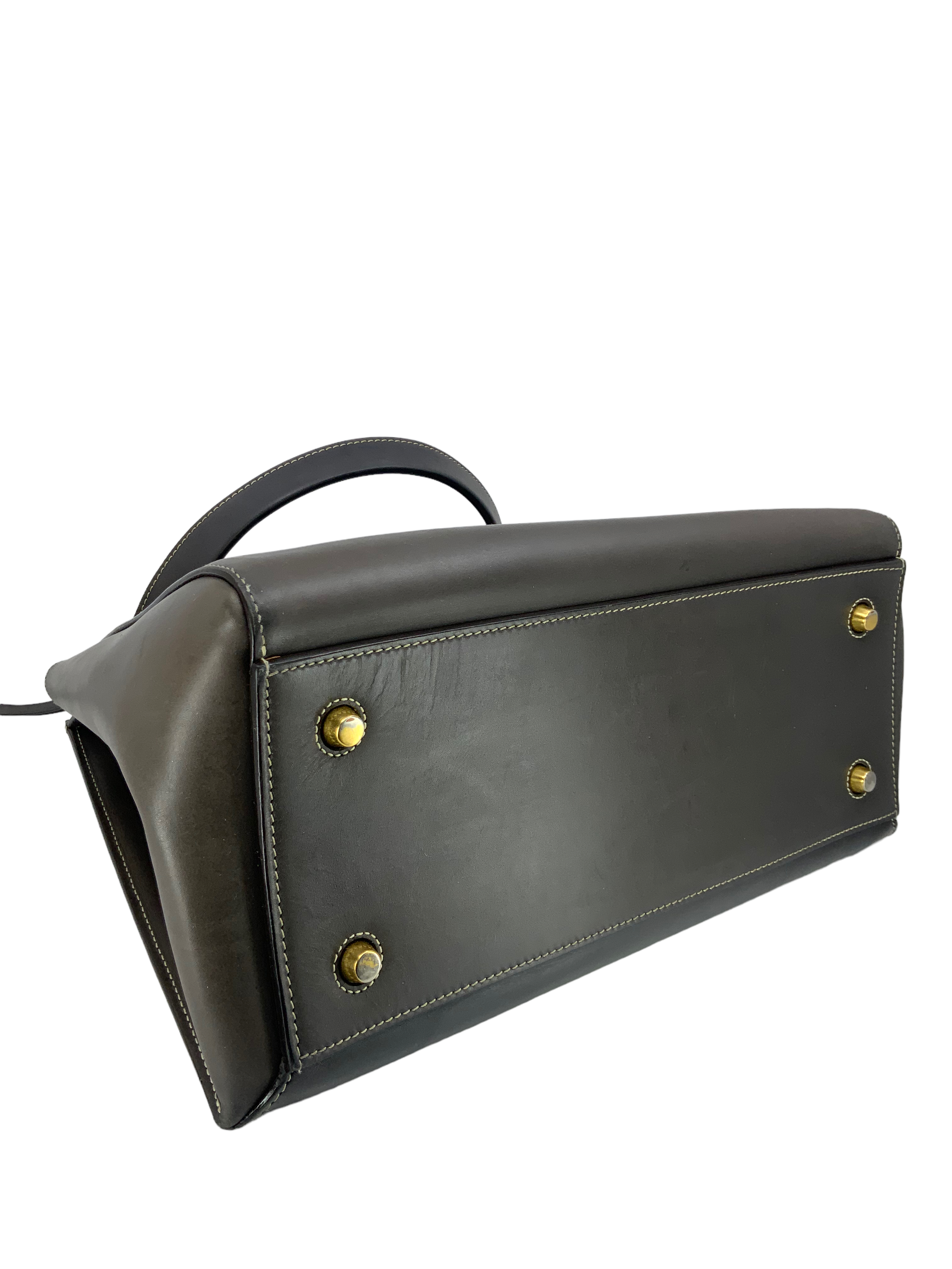 CELINE Leather Medium Edge Bag - Luxury Handbag for Women | Perfect for Work, Travel & Everyday Use
