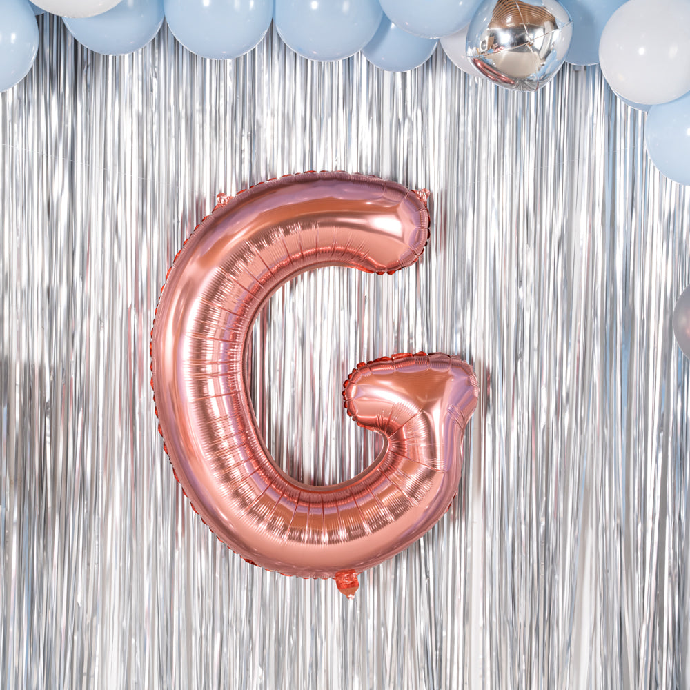 Rose Gold Mylar Letter G Balloon - 40 Inch Large Foil Balloon for Birthday Party Decorations, Baby Shower, Wedding, Anniversary & Graduation Celebrations - 1 Count Box