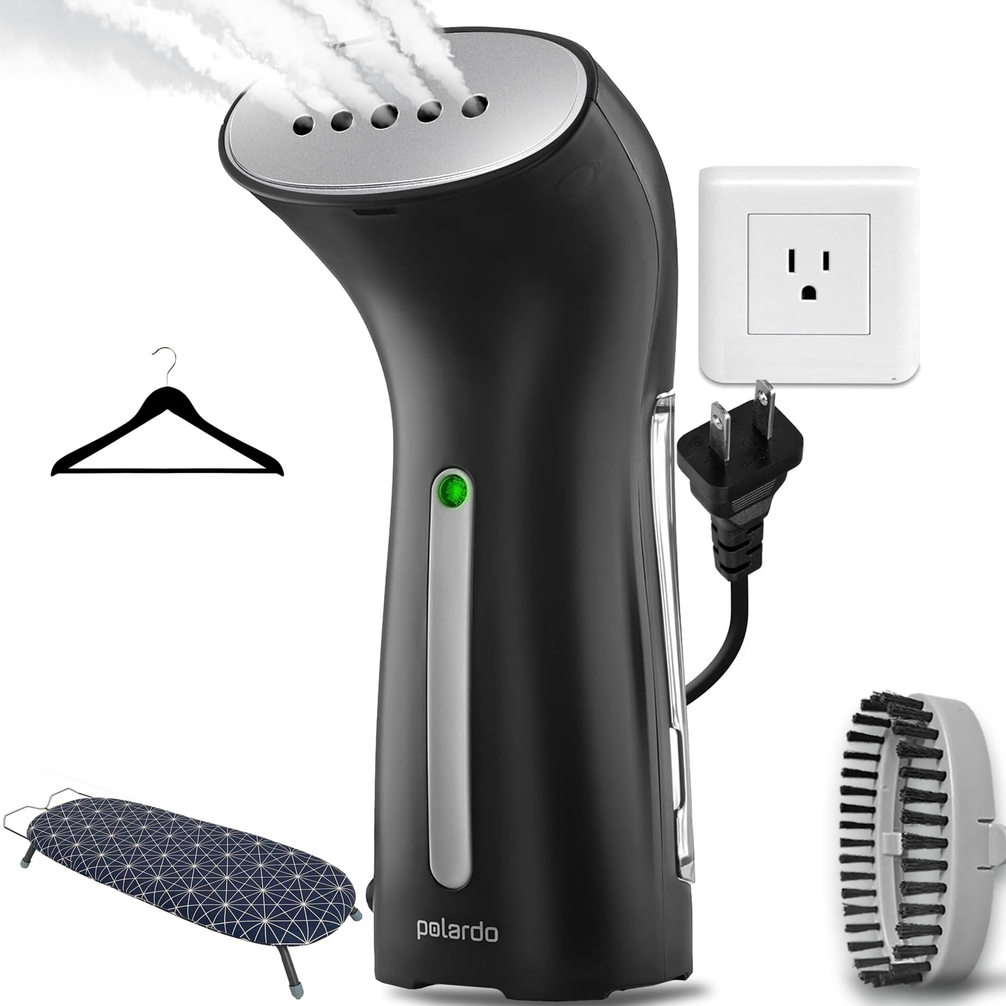 Portable Travel Garment Steamer - Compact Handheld Clothes Steamer for Wrinkle Removal at Home & On The Go - Safe for All Fabrics, 110V - Perfect for Business Trips, Vacations & Daily Use