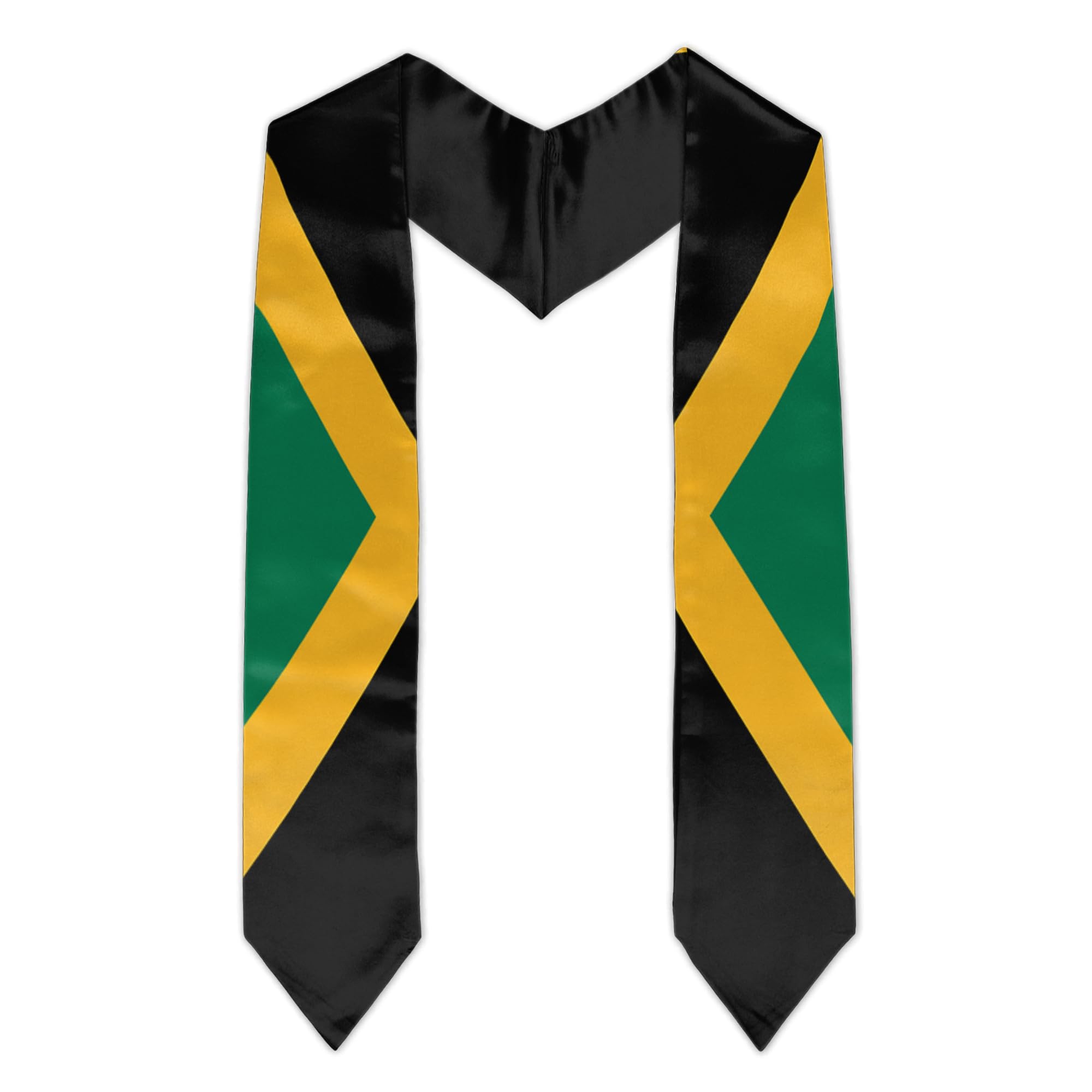 Civilos Unisex Graduation Stole with Flag Design - Honor Sash for Graduation Ceremony - Perfect for High School & College Students Commencement