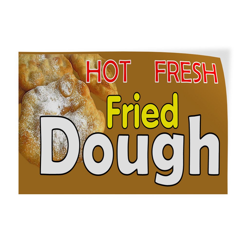 Premium Vinyl Decal Stickers - Multiple Sizes (36x24 Inches) for Restaurant, Food Industry & Safety Signage | Durable Advertising Labels for Hot Fresh Fried Dough Displays | Perfect for Commercial Kitchens, Food Trucks & Bakery Promotion