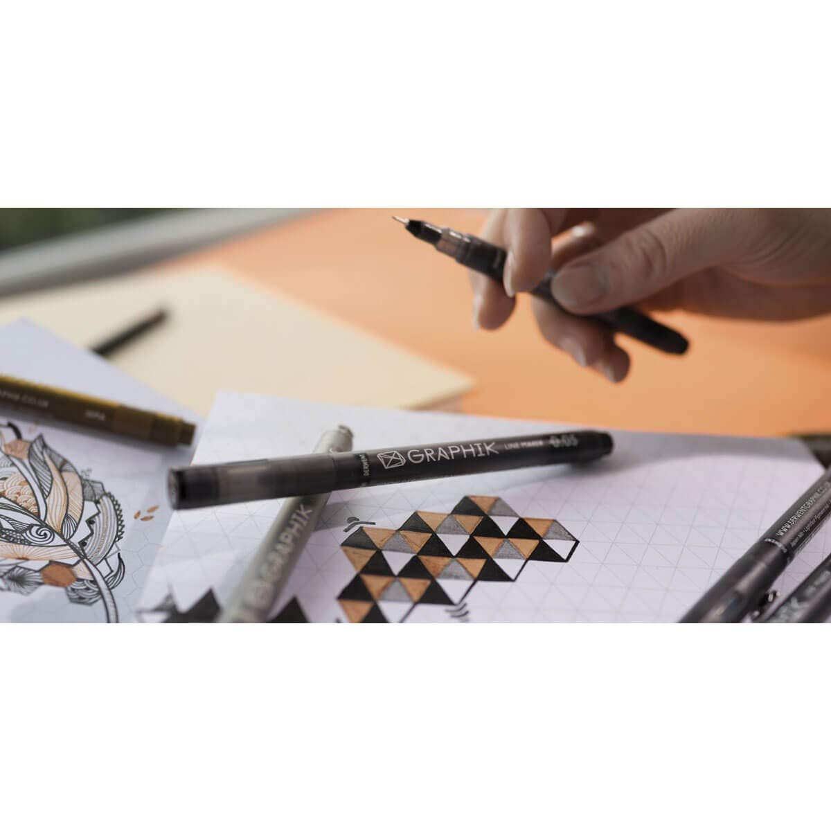 Graphik Line Maker Black 0.05mm - Ultra Fine Tip Technical Drawing Pen for Architects, Artists & Designers - Perfect for Sketching, Drafting & Calligraphy