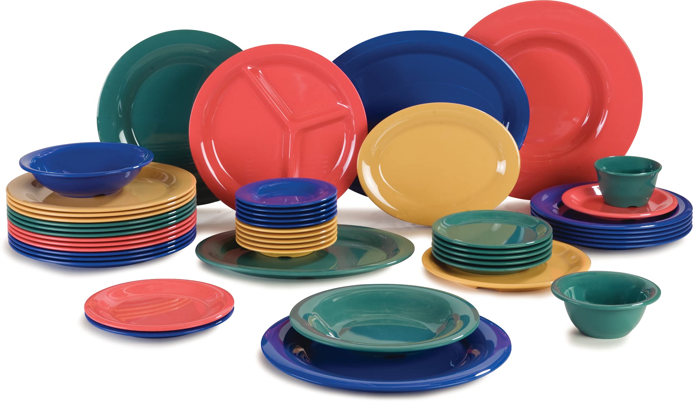 Carlisle 10 oz Black Reusable Melamine Plastic Bowl with Rim - Durable & Lightweight for Buffets, Restaurants, Catering, and Home Use - Pack of 24 - Perfect for Serving Salads, Soups, and Desserts