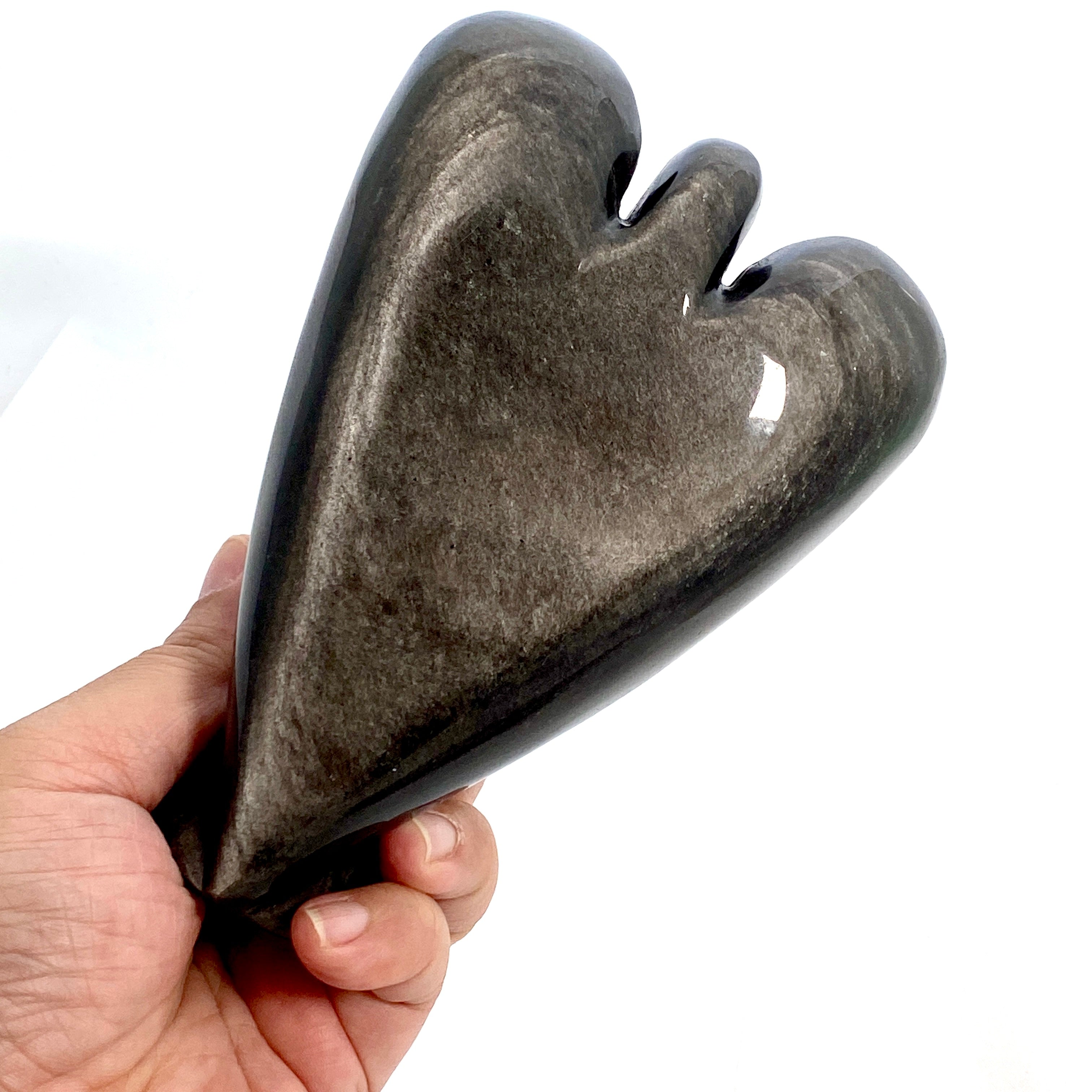 Silversheen Obsidian Angel Large SOA 01 - Elegant Crystal Figurine for Home Decor, Gift & Spiritual Healing