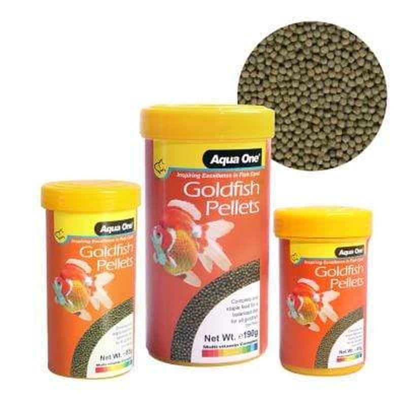 Aqua One Goldfish Pellets 2.4mm 85g - Premium Fish Food for Healthy Goldfish Growth - Perfect for Home Aquariums & Fish Tanks
