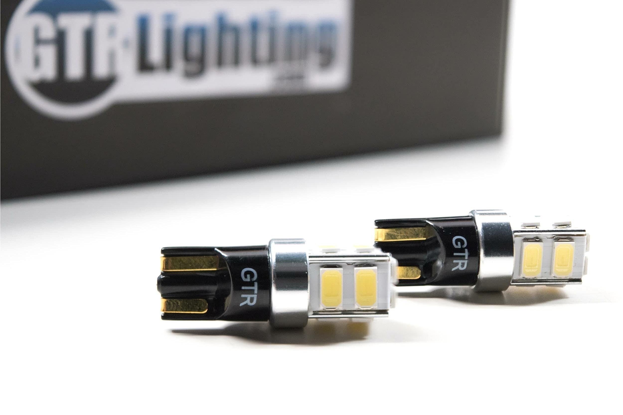 GTR Lighting LED Bulb - Amber 10-Chip Canbus Compatible T10/194 Bulb - Universal Upgrade for Interior & Exterior Car Lights - Perfect for Map Lights, Dome Lights, Side Markers - Easy Plug and Play Replacement (1x GTR.LED310) - Ideal for Night Driving & Vehicle Customization