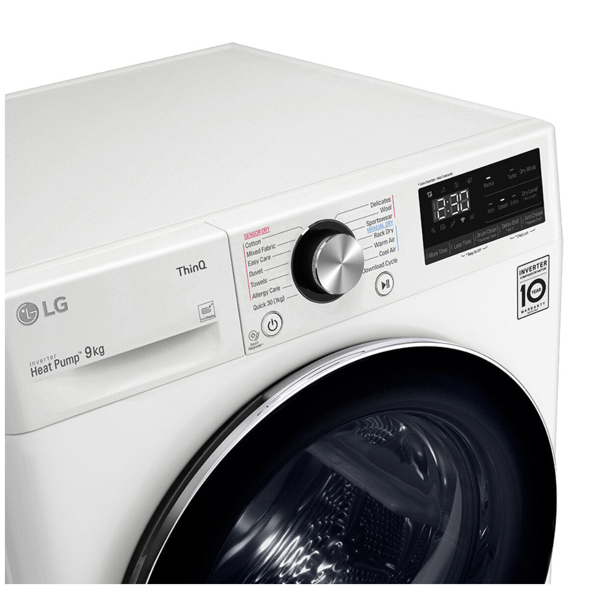 LG Series 9 9kg Heat Pump Dryer with Inverter Control DVH9 09W - Energy Efficient & Quiet Laundry Solution for Apartments & Small Homes