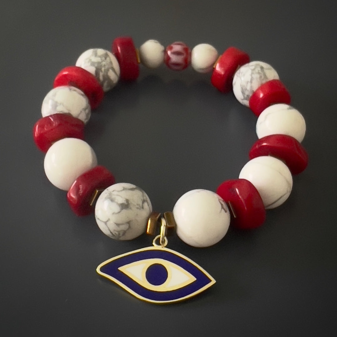 Evil Eye Protection Bracelet - Spiritual Beads for Good Luck & Positive Energy - Perfect for Meditation, Yoga & Daily Wear