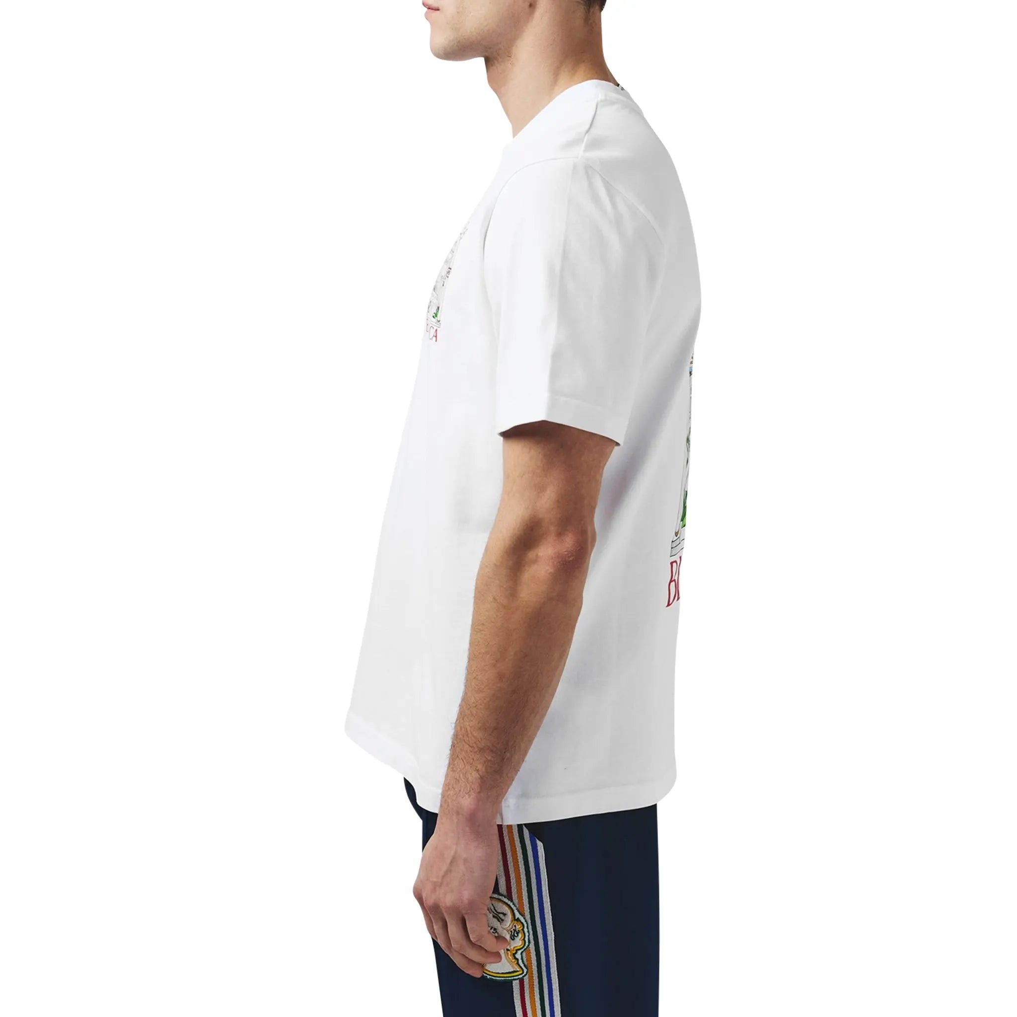 Casablanca Le Passage White T-Shirt for Men - Premium Cotton Crew Neck Tee - Perfect for Casual Wear, Street Style & Everyday Outfits