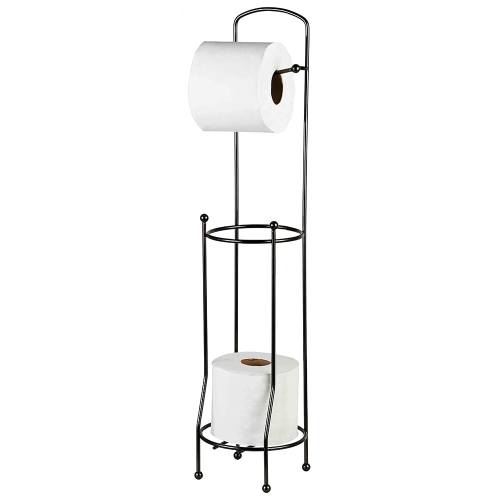 Home Basics Black Onyx Tissue Holder & Dispenser - Stylish Bathroom & Kitchen Tissue Box Cover - Perfect for Home, Office, and Guest Room Decor