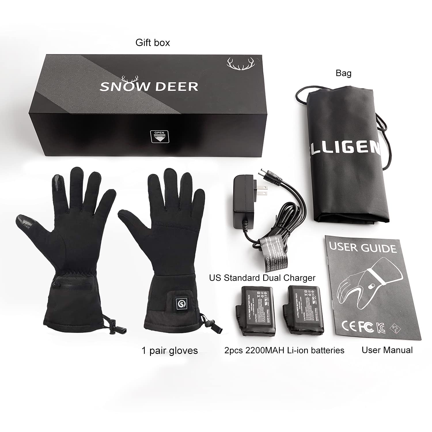 Rechargeable Heated Gloves for Men & Women - Battery-Powered Winter Glove Liners for Motorcycle Riding, Skiing & Snow Sports | Cold Weather Hand Warmers