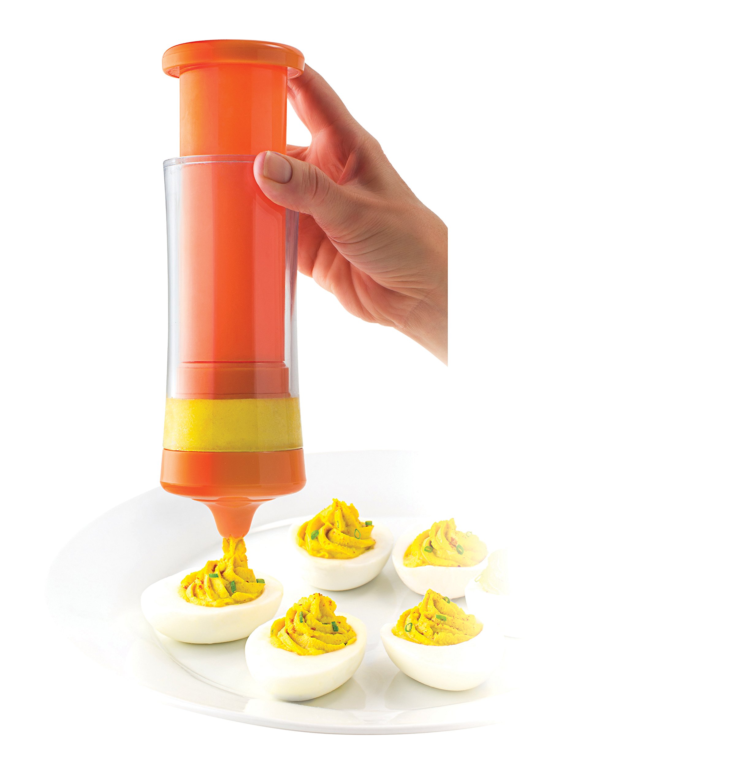 Joie 7-Piece Deviled Egg Maker Set - Perfect for Mashing Egg Yolks & Creating Delicious Appetizers | Ideal for Parties, Picnics & Holiday Gatherings