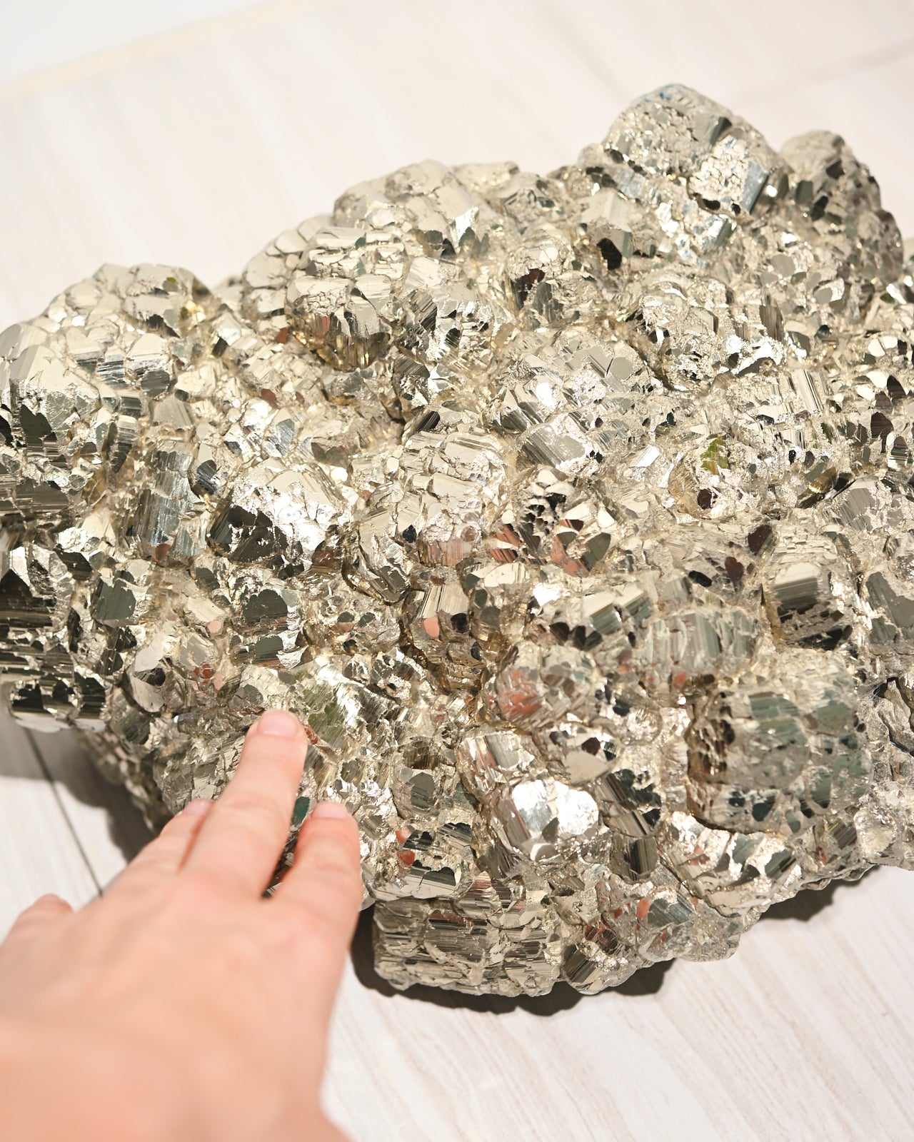 44lb Natural Pyrite Cluster - Large Raw Pyrite Specimen for Mineral Collectors & Home Decor | Perfect for Display, Healing Crystals & Feng Shui Decorations