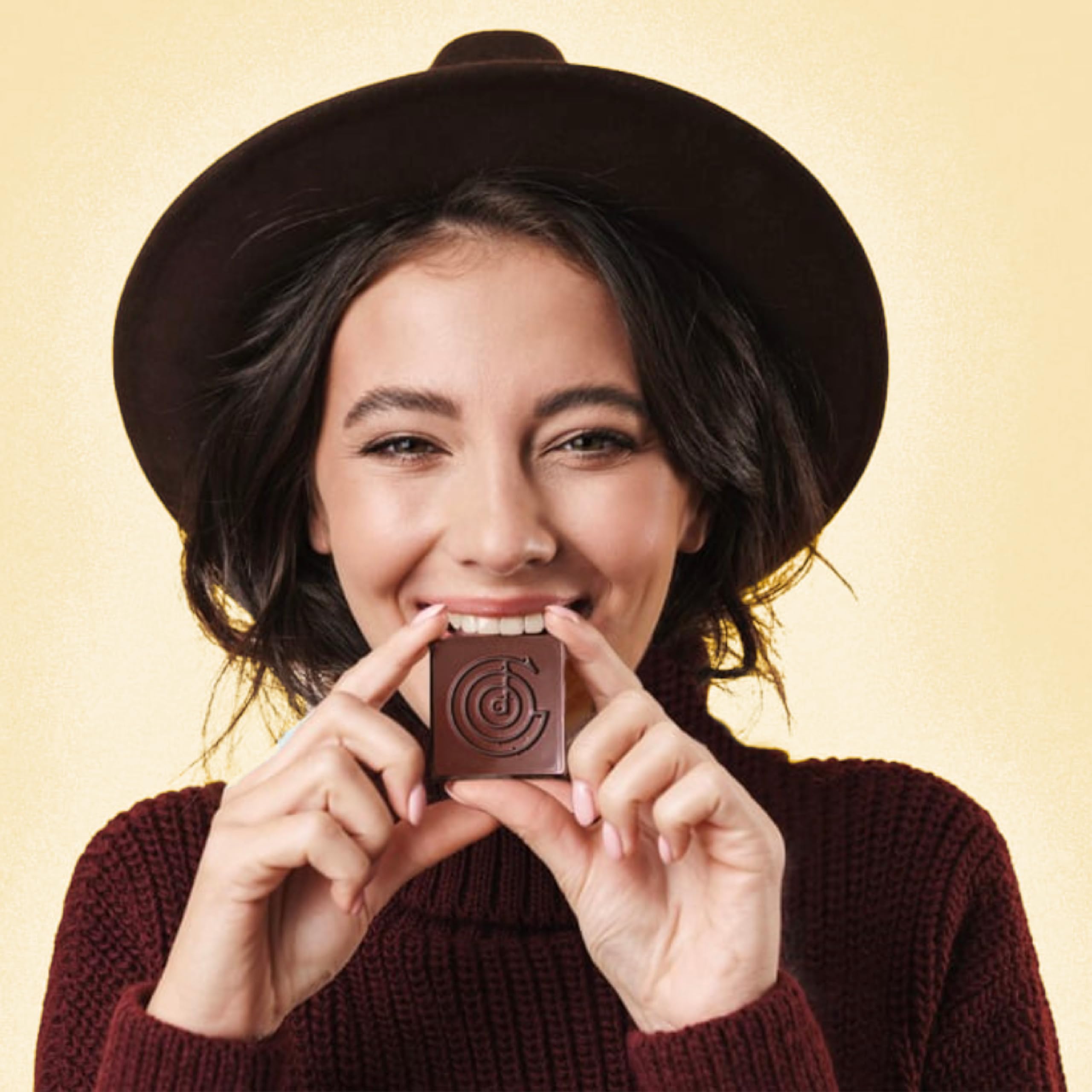 The Good Chocolate - Sugar-Free Ginger Chocolate Squares | Low Carb, Low Calorie Vegan Snack | 24-Piece Family Pack | Perfect for Keto Diet, Healthy Treats & Gift Giving