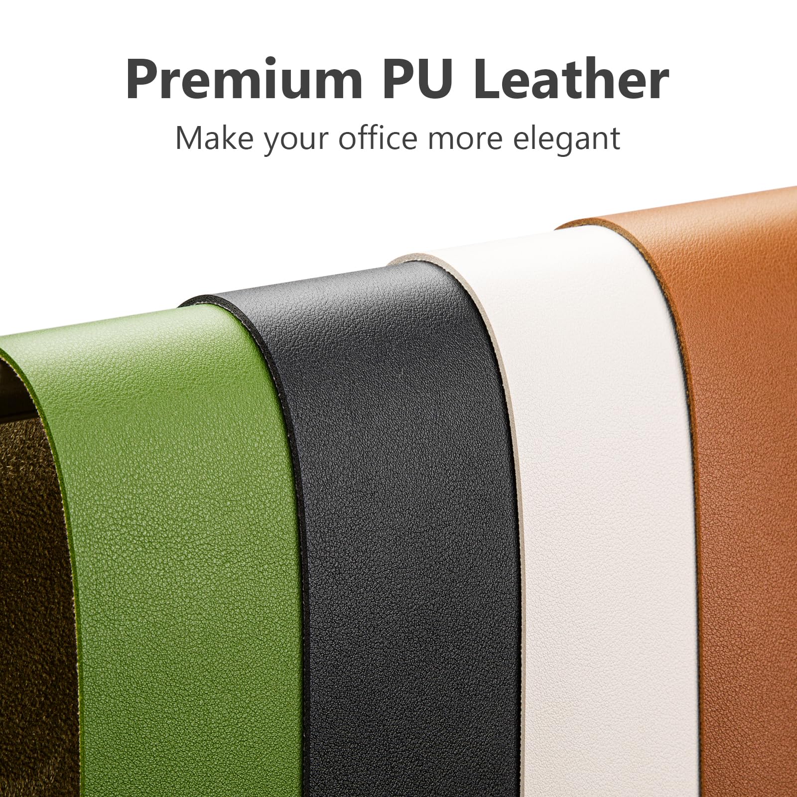 Premium PU Leather Desk Pad Protector - Non-Slip Blotter for Keyboard & Mouse - 31.5