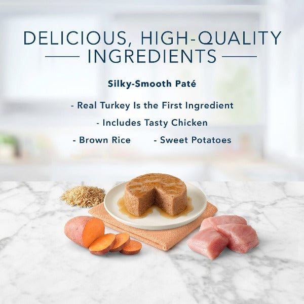 BLUE Tastefuls Turkey & Chicken Entree Pate Canned Cat Food, 5.5oz (Pack of 12) - Grain-Free Wet Cat Food for Adult & Senior Cats - Perfect for Picky Eaters & Mealtime Enrichment