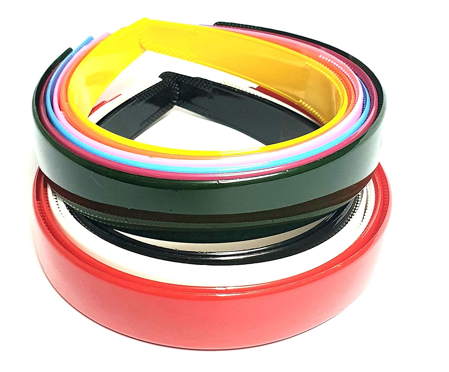 Non-Slip Wide Plastic Headbands with Teeth for Women & Girls - 6 Pack Multi-Color Hair Accessories - Perfect for DIY Crafts, Salon Styling, and Everyday Wear
