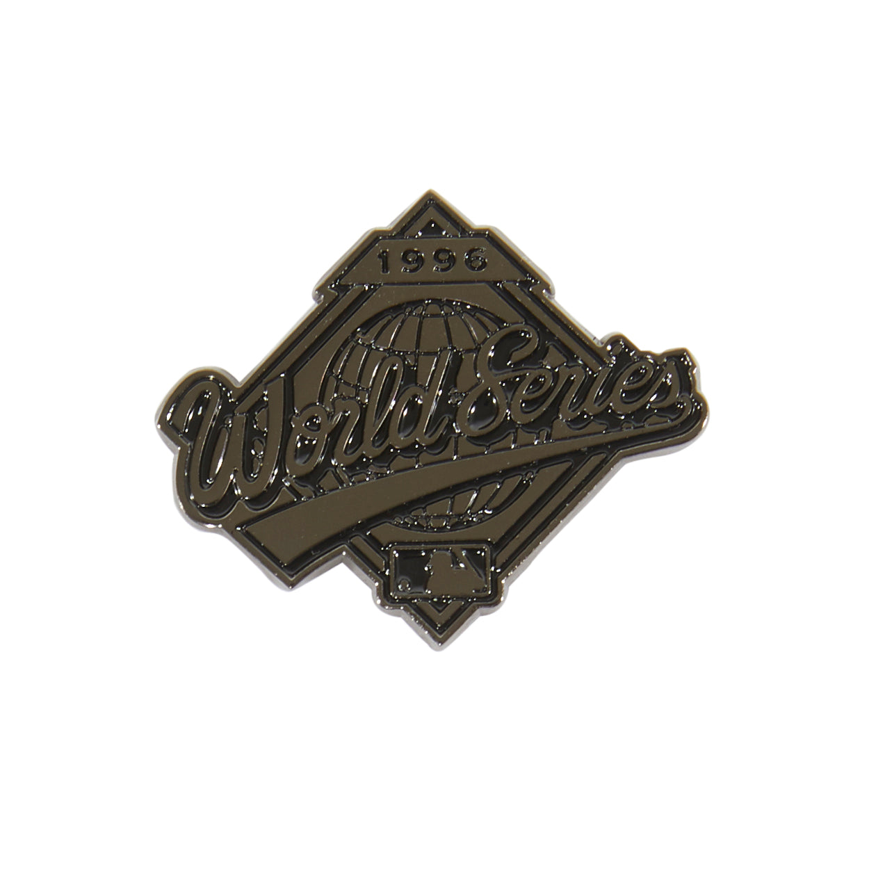 1996 World Series Black Hat Club Pin - Vintage Baseball Collectible for Fans & Memorabilia Enthusiasts