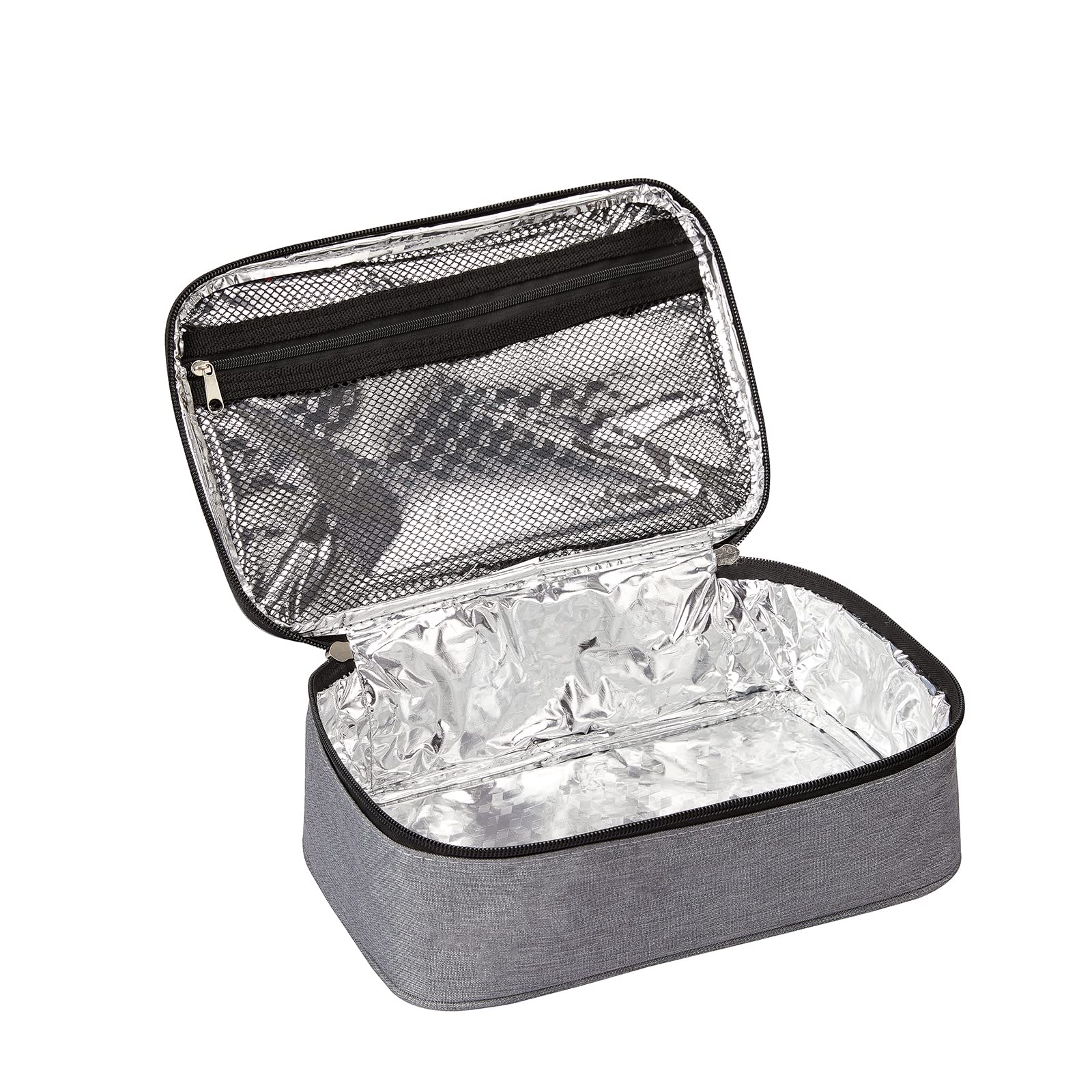 Natural Style Small Lunch Bag - Mini Portable Thermal Insulated Cooler Bag for Work, School & Picnics - Grey Insulated Lunch Box