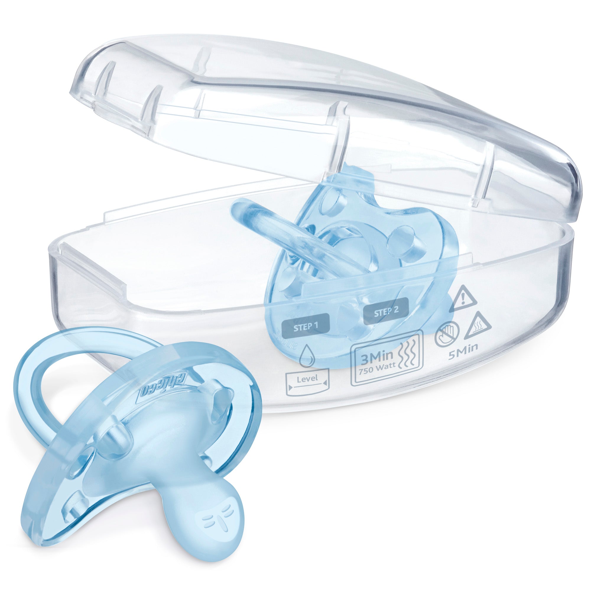 Chicco PhysioForma Silicone Orthodontic Pacifier for Babies 0-6 Months (4-Pack) - Soothing One-Piece Design for Newborns & Infants - Perfect for Daytime Comfort & Nighttime Sleep