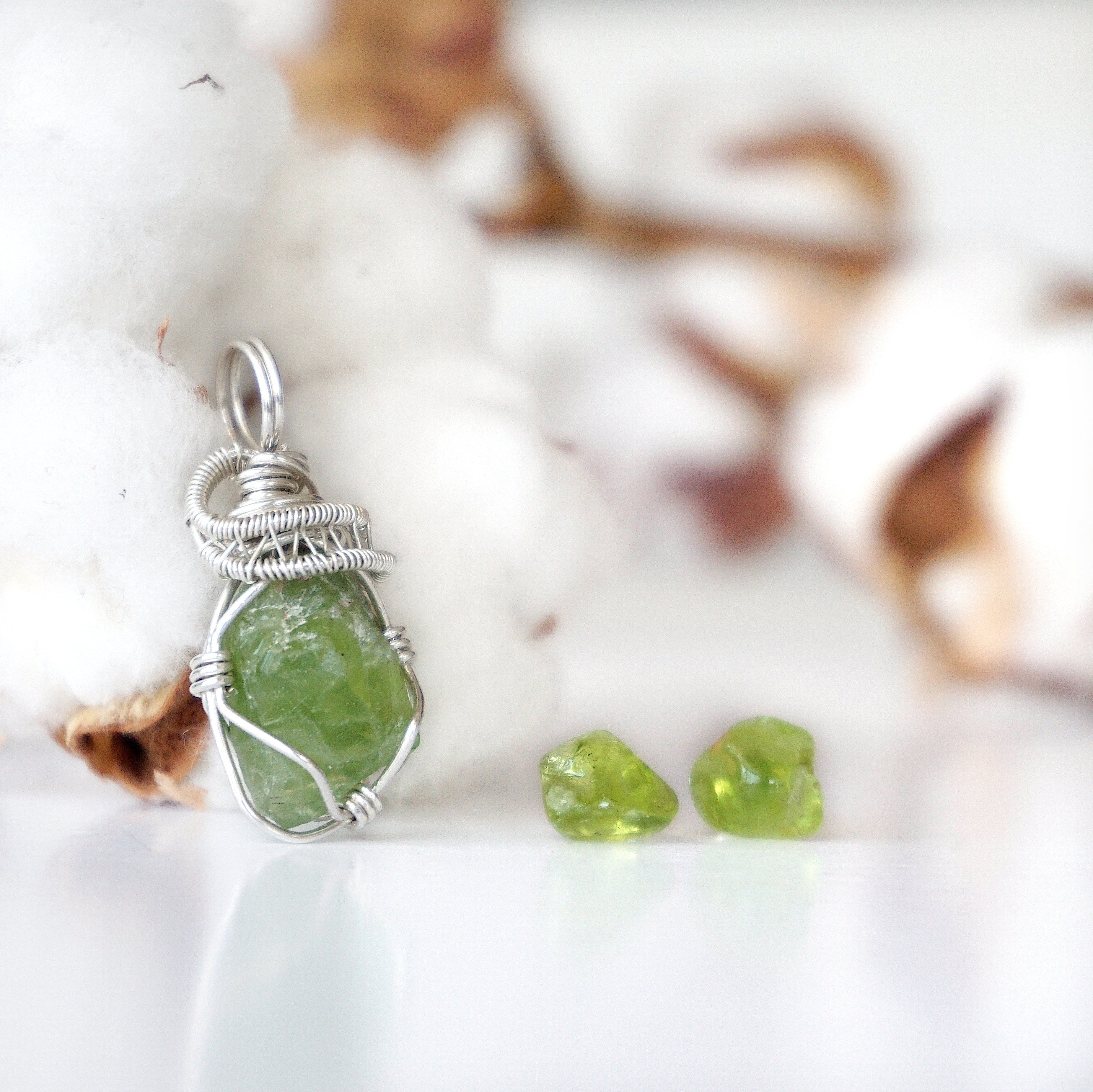 Peridot Jewelry Gift Set - Sterling Silver Earrings & Necklace for Women, Birthday & Anniversary Present | Elegant Olive Green Gemstone Accessories