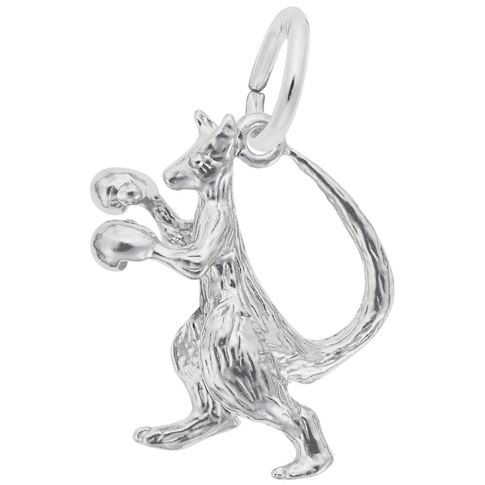 Kangaroo Charm Pendant - Sterling Silver Jewelry for Bracelets & Necklaces - Perfect for Animal Lovers & Gift Giving