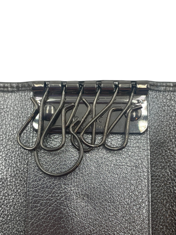 Authentic Guccissima Metallic Bow Key Holder - Luxury Leather Keychain for Women | Perfect for Home, Office & Travel Organization