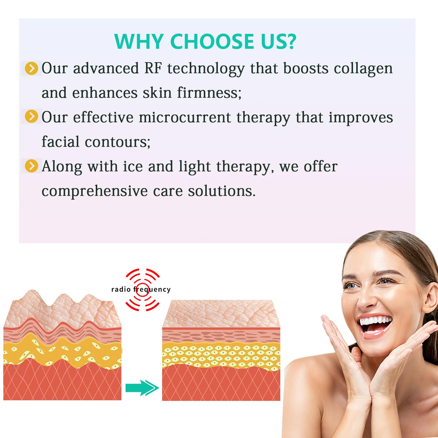 Radio Frequency Skin Tightening Machine for Face & Neck - Anti-Aging Device with Microcurrent Lifting Technology - Wrinkle Reduction, Firming & Toning Massager - At-Home Facial Treatment for Youthful Skin - Perfect for Daily Skincare Routine & Spa-Like Experience