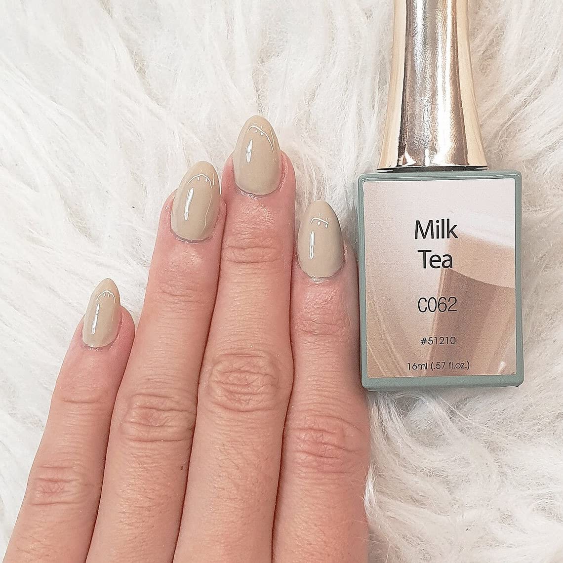 CANNI 16ml Gel Nail Polish - Large Bottle Milk Tea Series, Shining Color Soak Off UV Gel Varnish, Requires UV Light to Cure (C062) - Perfect for Salon, Home Manicure & Nail Art Designs