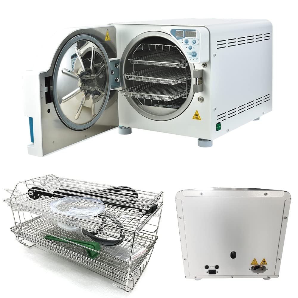 Getidy 16L Digital Steam Autoclave Sterilizer - Adjustable Drying Time & Double Lock Control for Dental, Tattoo & Medical Equipment (JCH-16) | Perfect for Clinics, Salons & Labs