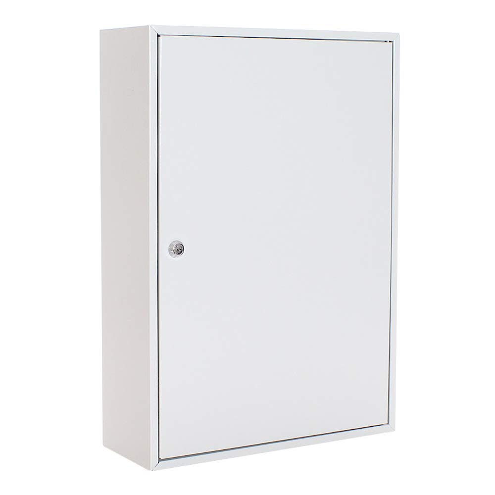 200 Key Wall Mount Cabinet with Single-Door & Cylinder Lock - Adjustable Swivel Hooks, Includes 200 Key Tags & Mounting Hardware - Perfect for Home, Office, Hotel, and School Key Organization