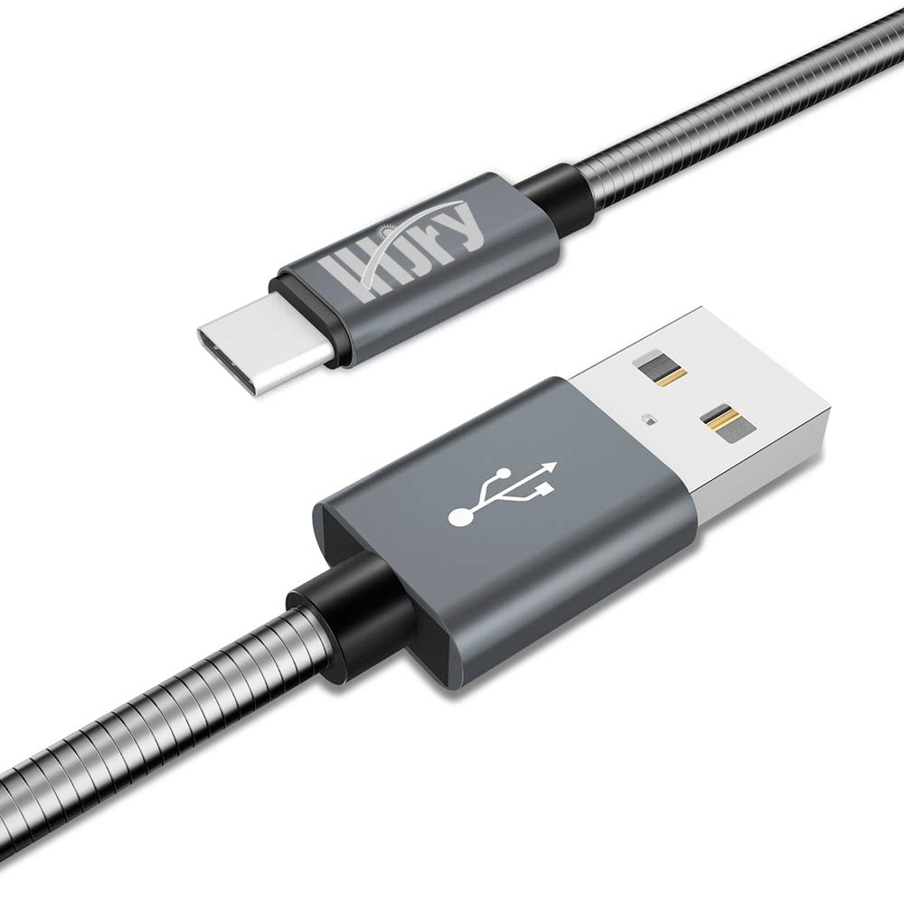 Premium 2-Pack 6.6ft USB-A to USB-C Fast Charging Cable - Durable Metal Braided Cord for Samsung Galaxy S21/S20+/S10/S9/S8/A51/Note, PS5 Controller & Google Pixel - Perfect for Home, Office & Travel Charging