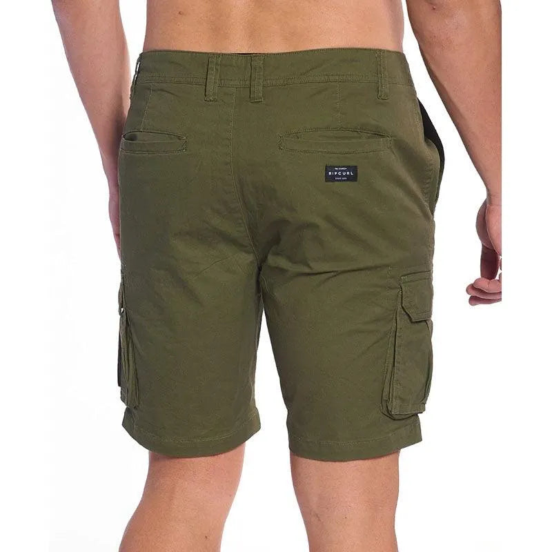 Rip Curl Bermuda Cargo Shorts for Men - Green Quick-Dry Swim & Beach Shorts with Pockets | Perfect for Surfing, Swimming, and Summer Outdoor Activities