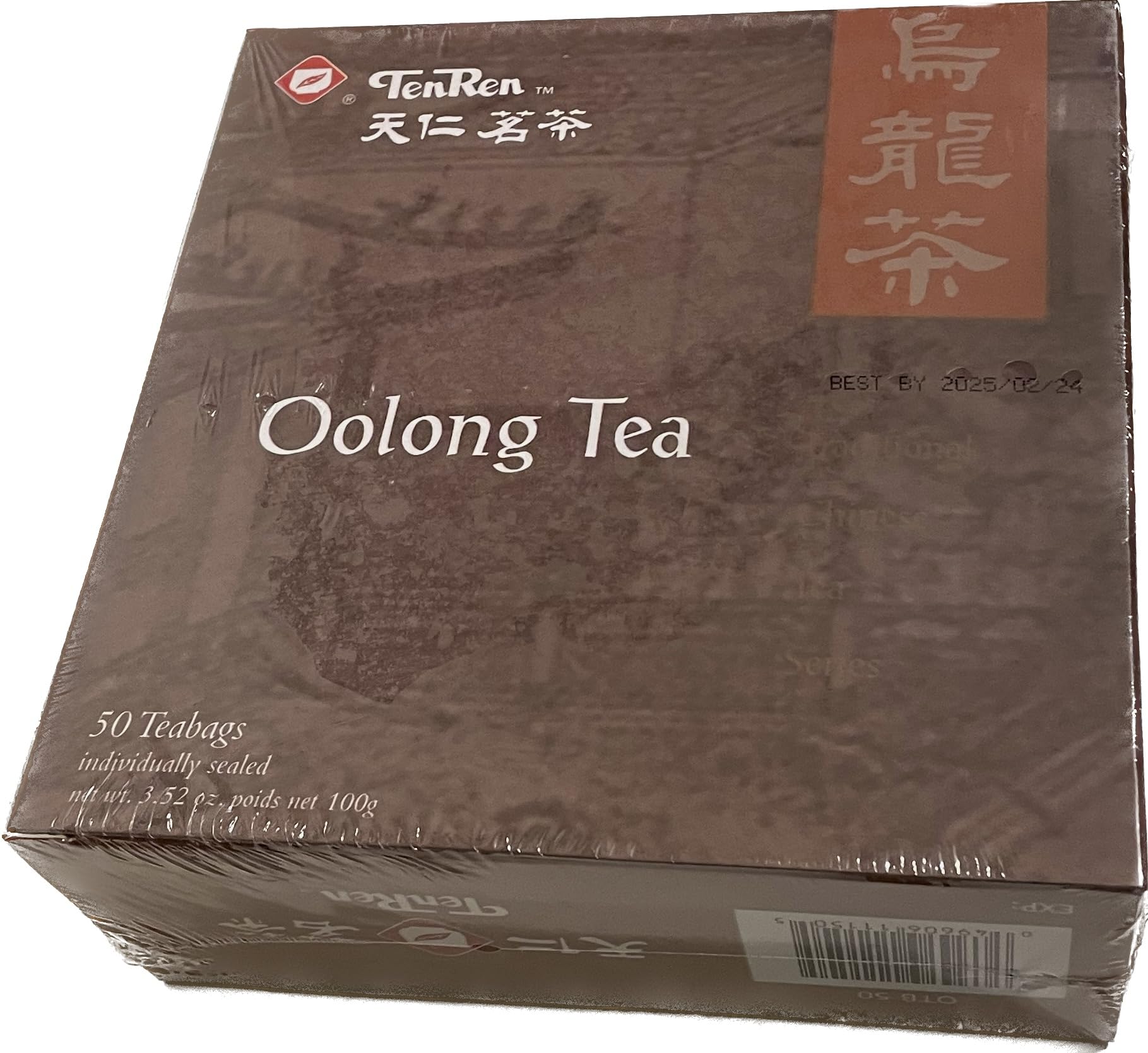 Premium TenRen Oolong Tea - 50 Individually Sealed Tea Bags | High-Quality Taiwanese Oolong for Daily Brewing, Office Use & Relaxation