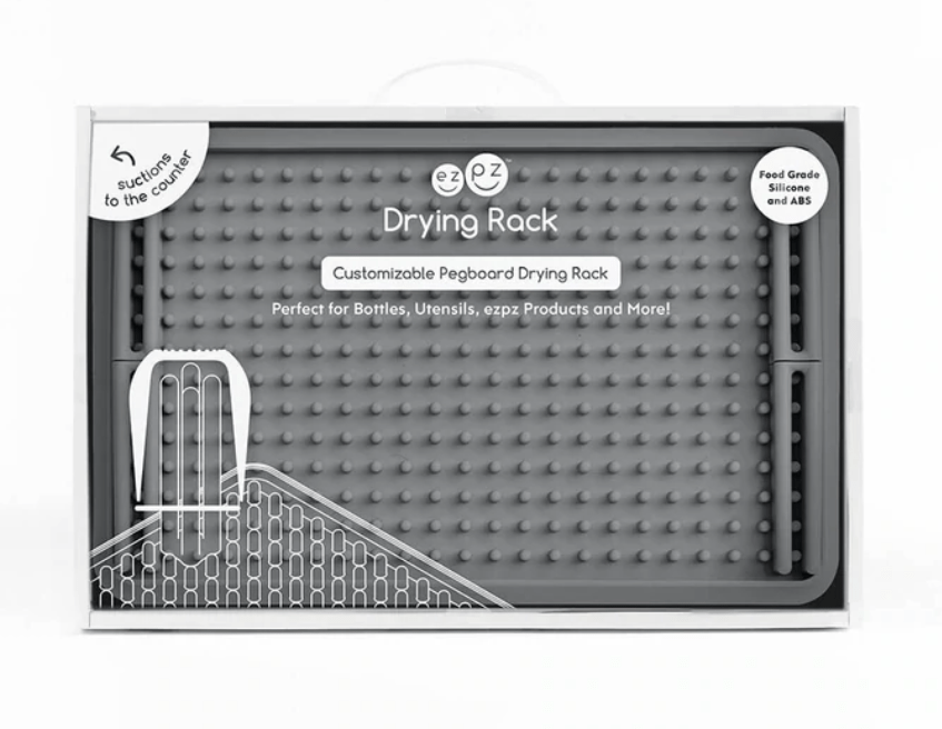 EZPZ Foldable Dish Drying Rack - Space Saving Kitchen Organizer for Plates, Cups & Utensils - Perfect for Small Apartments, RVs & Camping