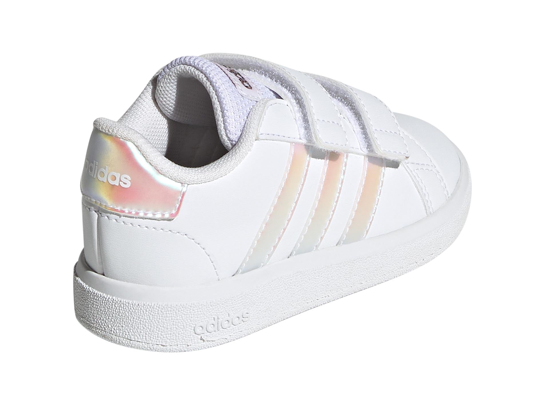 Adidas Infants Grand Court 2.0 Sneakers - White & Black Toddler Shoes for Boys & Girls - Comfortable Walking & Casual Play Shoes for Babies