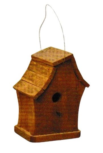 Rustic Twisted Birdhouse - Handmade Recycled Mushroom Wood Bird House for Garden Decor | Outdoor Bird Feeder Shelter for Backyard Wildlife