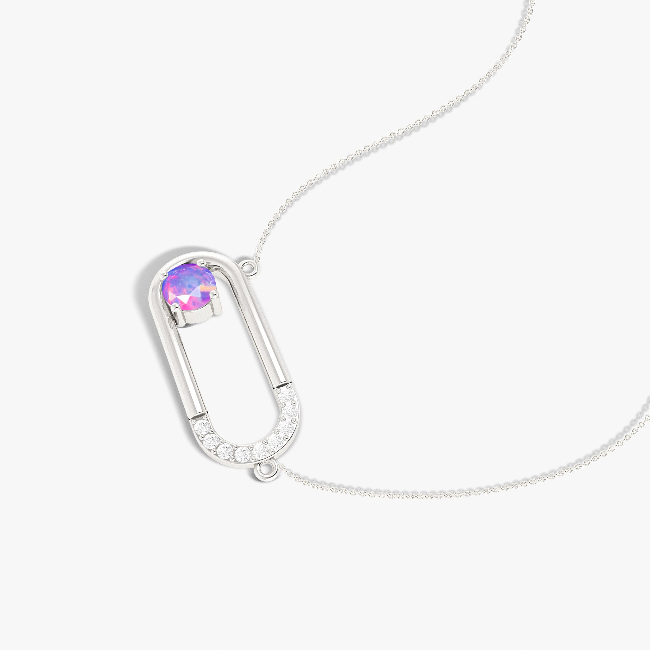 Black Fire Round Ethiopian Opal Pendant Necklace – Elegant Handmade Jewelry for Women, Perfect for Weddings, Parties & Gifts