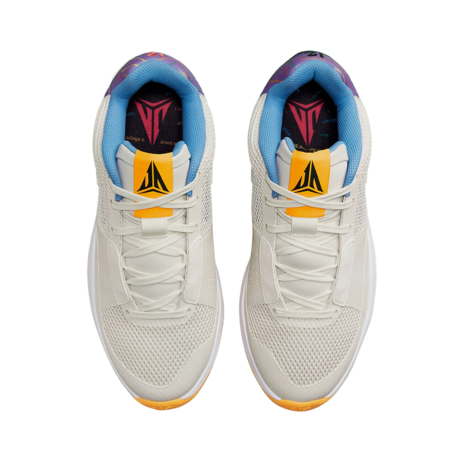 Nike Ja 1 Basketball Shoes - Family Trivia Phantom in Action Green/Grape/White/Laser Orange/University Blue - Perfect for Basketball Games, Training & Streetwear Fashion