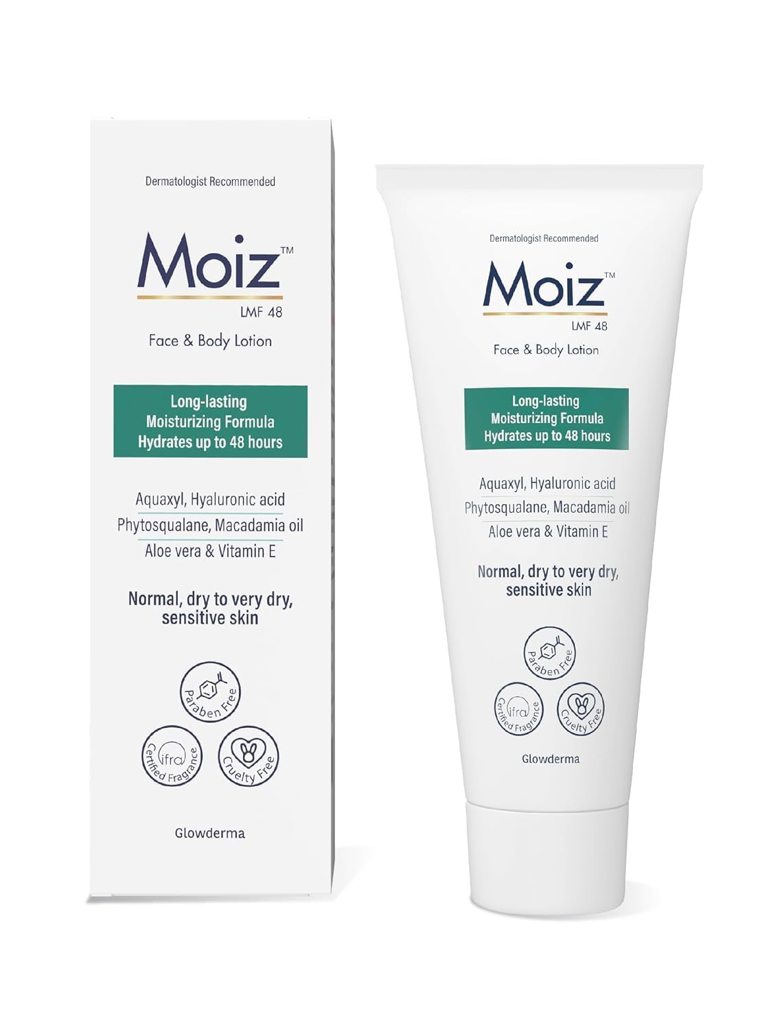 Best Face & Body Lotion for Dry Skin - Long Lasting Moisturizing Cream with Hyaluronic Acid | Non-Comedogenic, Paraben Free & Cruelty Free | 75ml Travel Size | Perfect for Daily Hydration & Post-Workout Skin Care